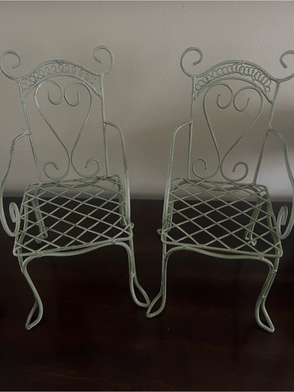 12 Inch Vintage Metal Doll, Teddy Bear, or Garden Chair Set